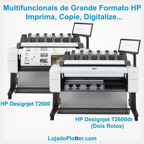 Com a Impressora HP Designjet T2600 Imprima, Digitalize e Copie em Cores at formato A0. Aumente sua produtividade com a nova Multifuncional de Grande formato HP com 6 cartuchos de Tinta HP 730