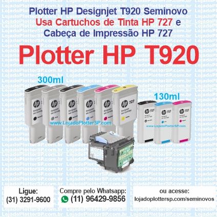 Esta Plotter Usa Cartuchos HP 727 de 130ml ou de 300ml facilmente encontrados no mercado